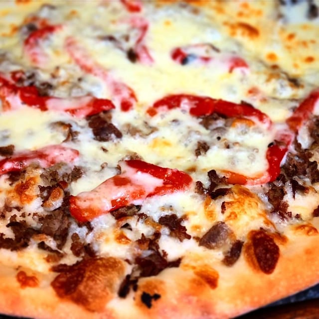 Philly Cheesesteak Pizza.
