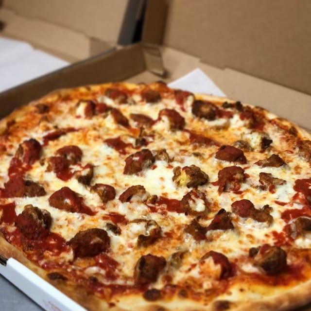 Shrimp Parm Pizza.